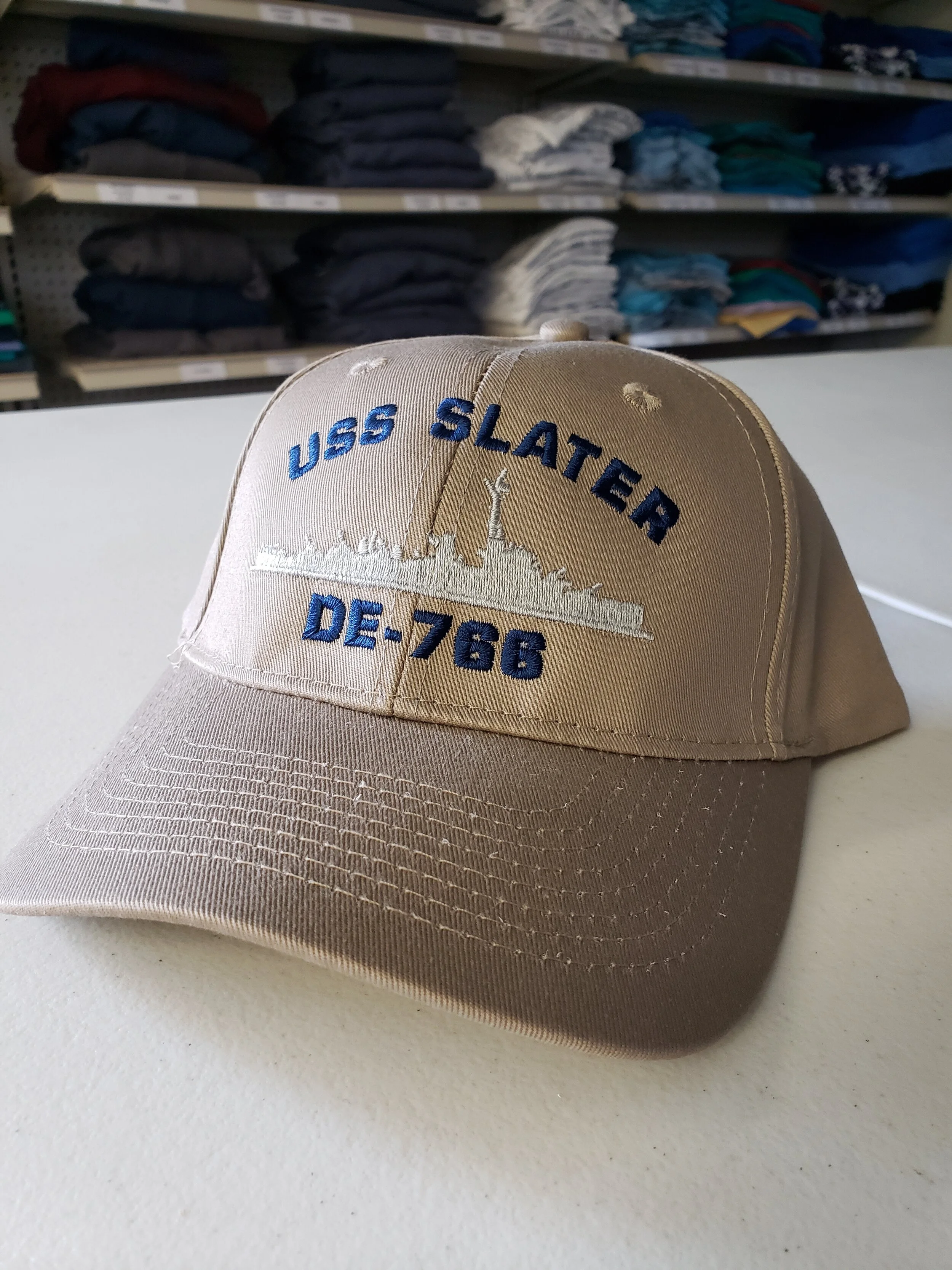 Khaki Ball Cap USS SLATER